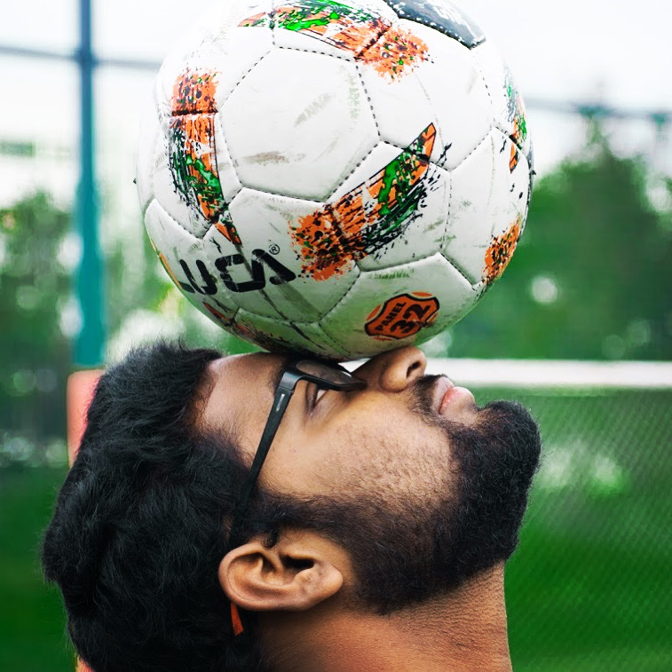 Me with a football